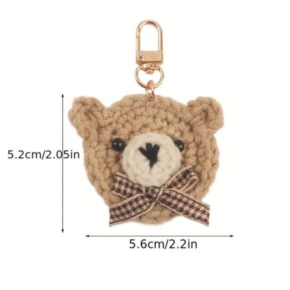 BAG CHARM Cute Bear Keychain IPhone Charm - Picture 2 of 4